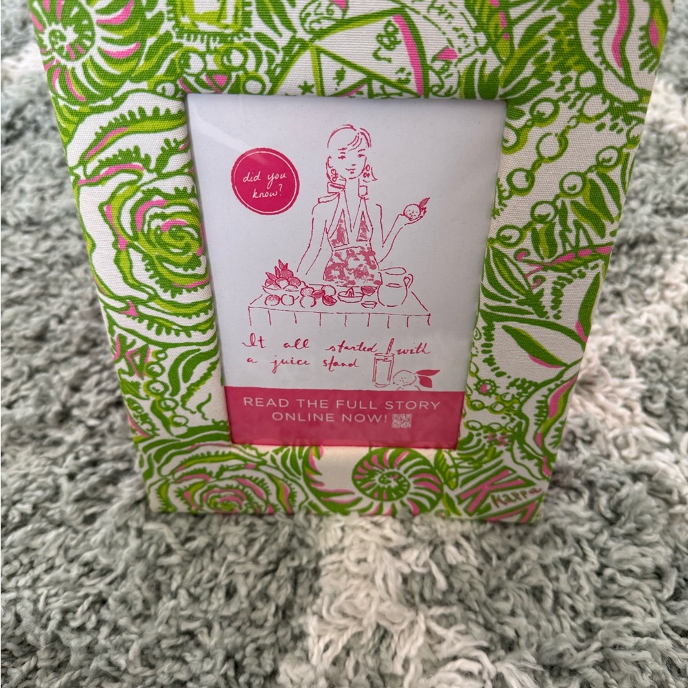 Green and Pink Patterned Picture Frame - Kappa Delta and Lily Pulitzer - Picture 3 of 3